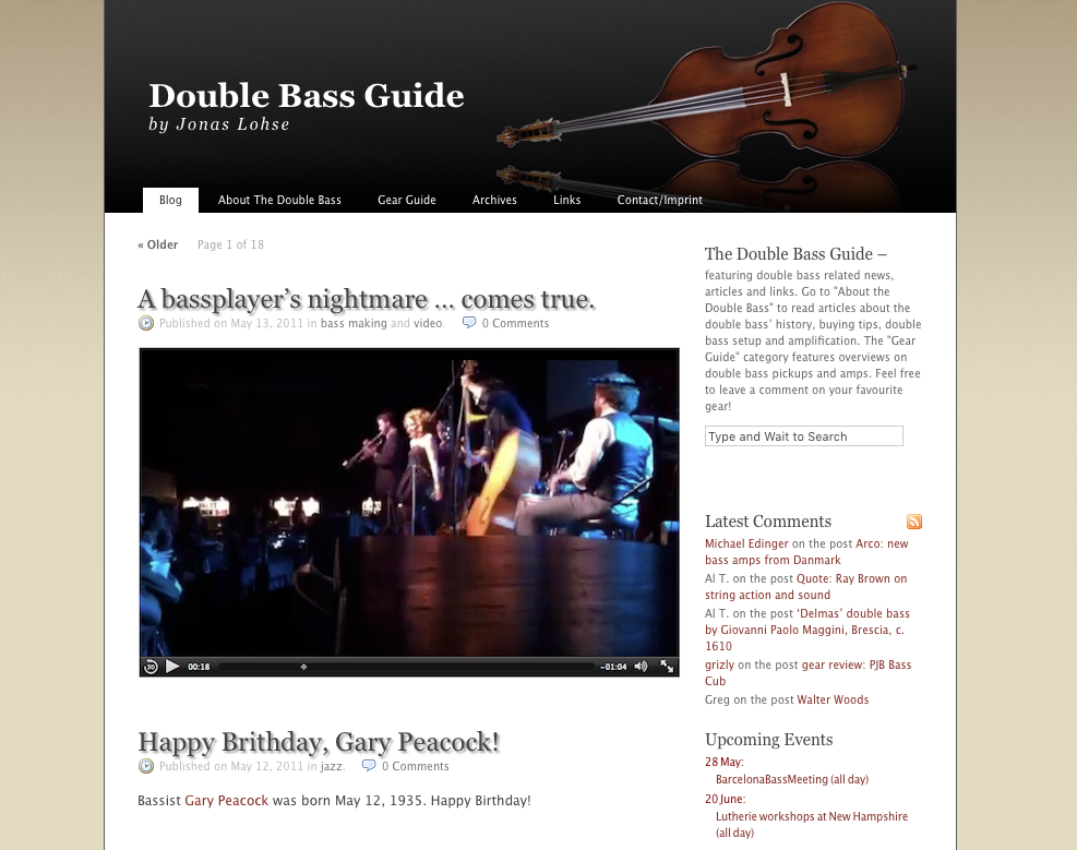 About this website Double Bass Guide